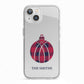Tartan Christmas Bauble Personalised iPhone 13 TPU Impact Case with White Edges