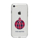 Tartan Christmas Bauble Personalised iPhone 8 Bumper Case on Silver iPhone