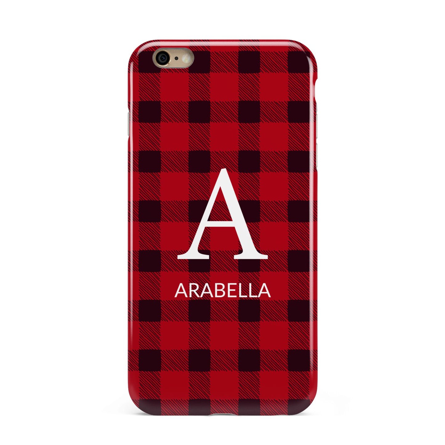 Tartan Christmas Personalised Apple iPhone 6 Plus 3D Tough Case