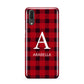 Tartan Christmas Personalised Huawei P20 Phone Case