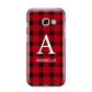 Tartan Christmas Personalised Samsung Galaxy A3 2017 Case on gold phone
