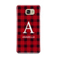 Tartan Christmas Personalised Samsung Galaxy A9 2016 Case on gold phone