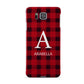Tartan Christmas Personalised Samsung Galaxy Alpha Case