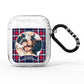 Tartan Christmas Photo Personalised AirPods Glitter Case