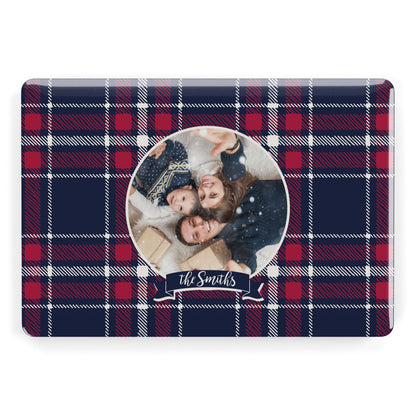 Tartan Christmas Photo Personalised Apple MacBook Case