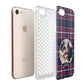 Tartan Christmas Photo Personalised Apple iPhone 7 8 3D Tough Case Expanded View