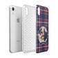 Tartan Christmas Photo Personalised Apple iPhone XR White 3D Tough Case Expanded view