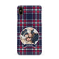 Tartan Christmas Photo Personalised Apple iPhone Xs Max 3D Snap Case