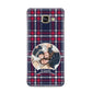 Tartan Christmas Photo Personalised Samsung Galaxy A3 2016 Case on gold phone