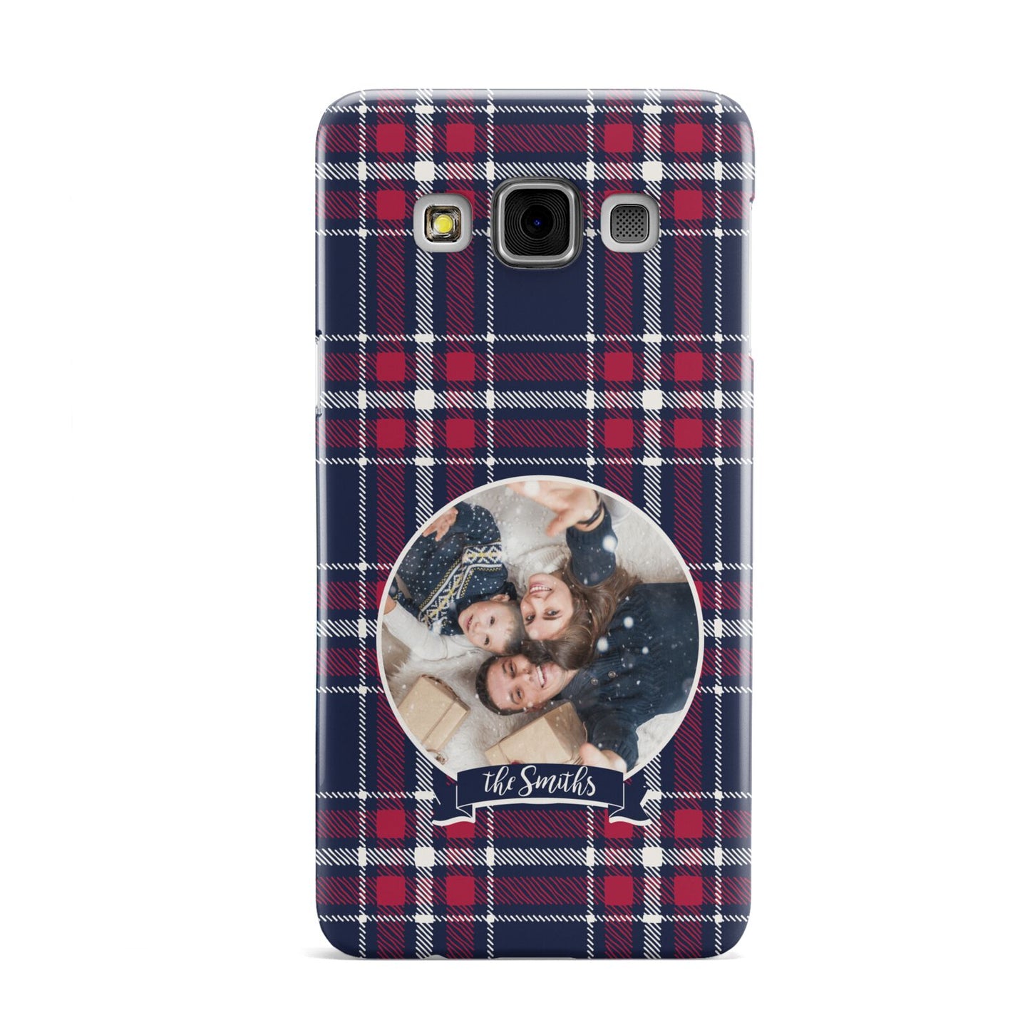 Tartan Christmas Photo Personalised Samsung Galaxy A3 Case