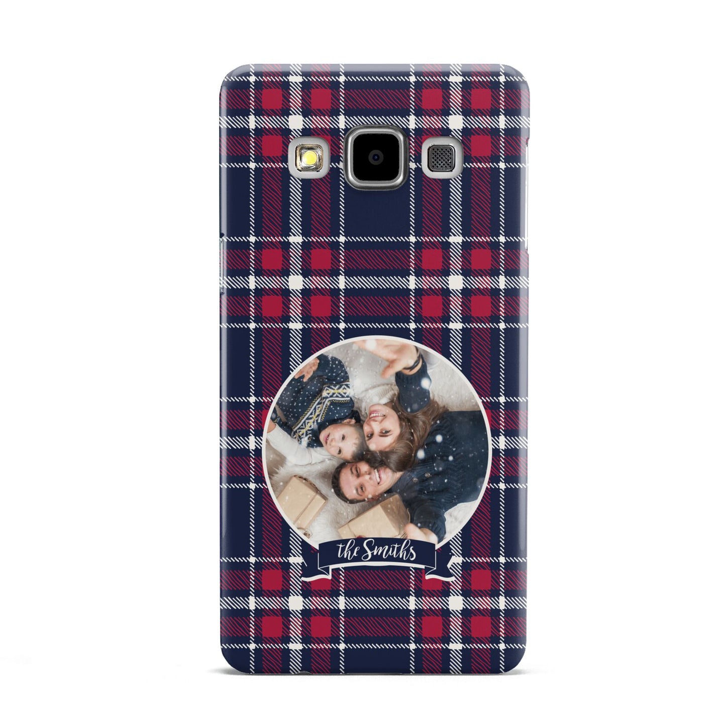Tartan Christmas Photo Personalised Samsung Galaxy A5 Case
