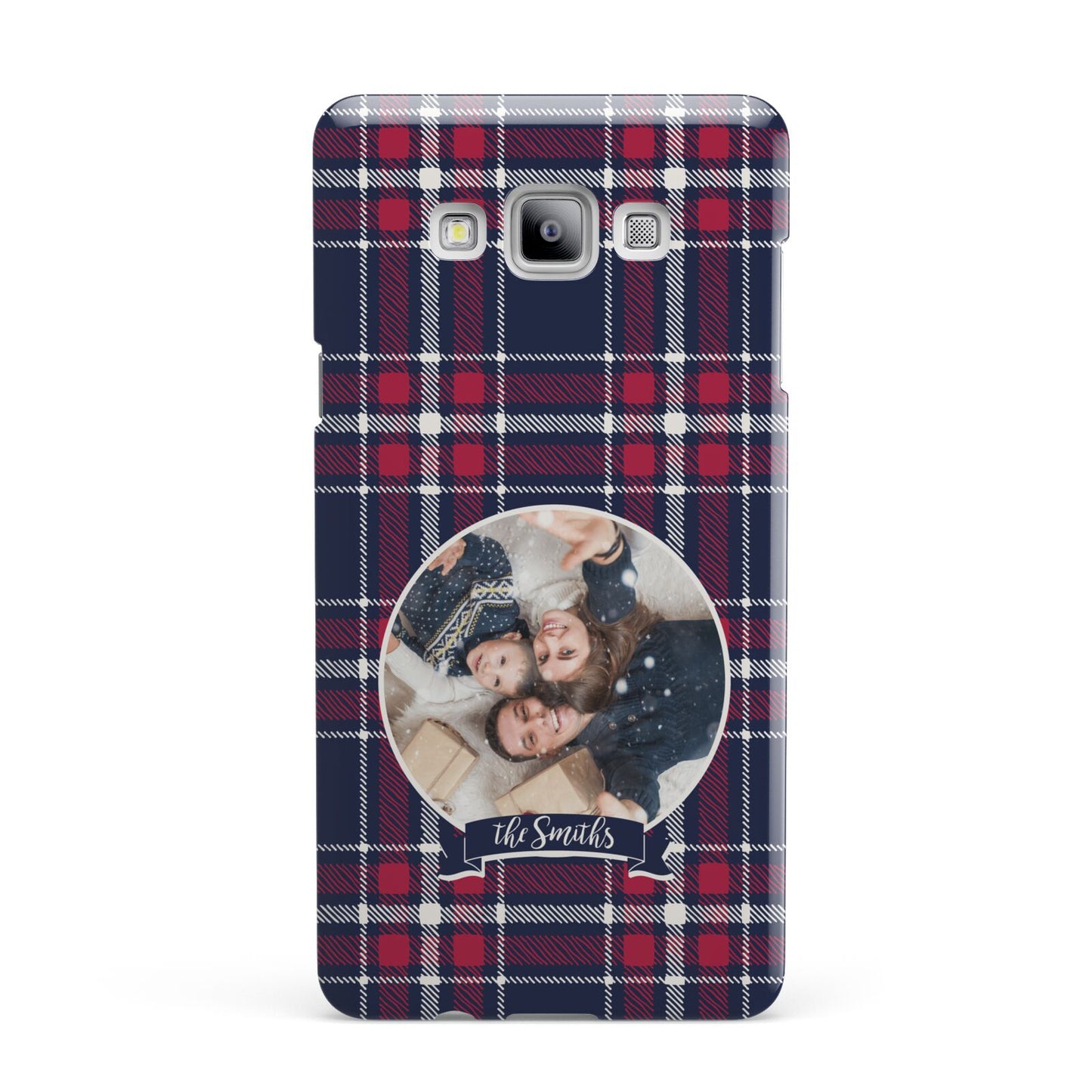 Tartan Christmas Photo Personalised Samsung Galaxy A7 2015 Case
