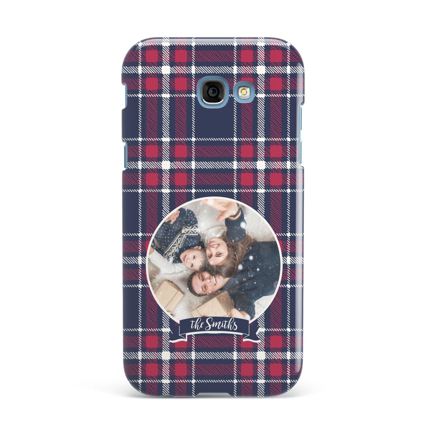 Tartan Christmas Photo Personalised Samsung Galaxy A7 2017 Case