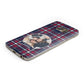 Tartan Christmas Photo Personalised Samsung Galaxy Case Bottom Cutout