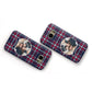 Tartan Christmas Photo Personalised Samsung Galaxy Case Flat Overview