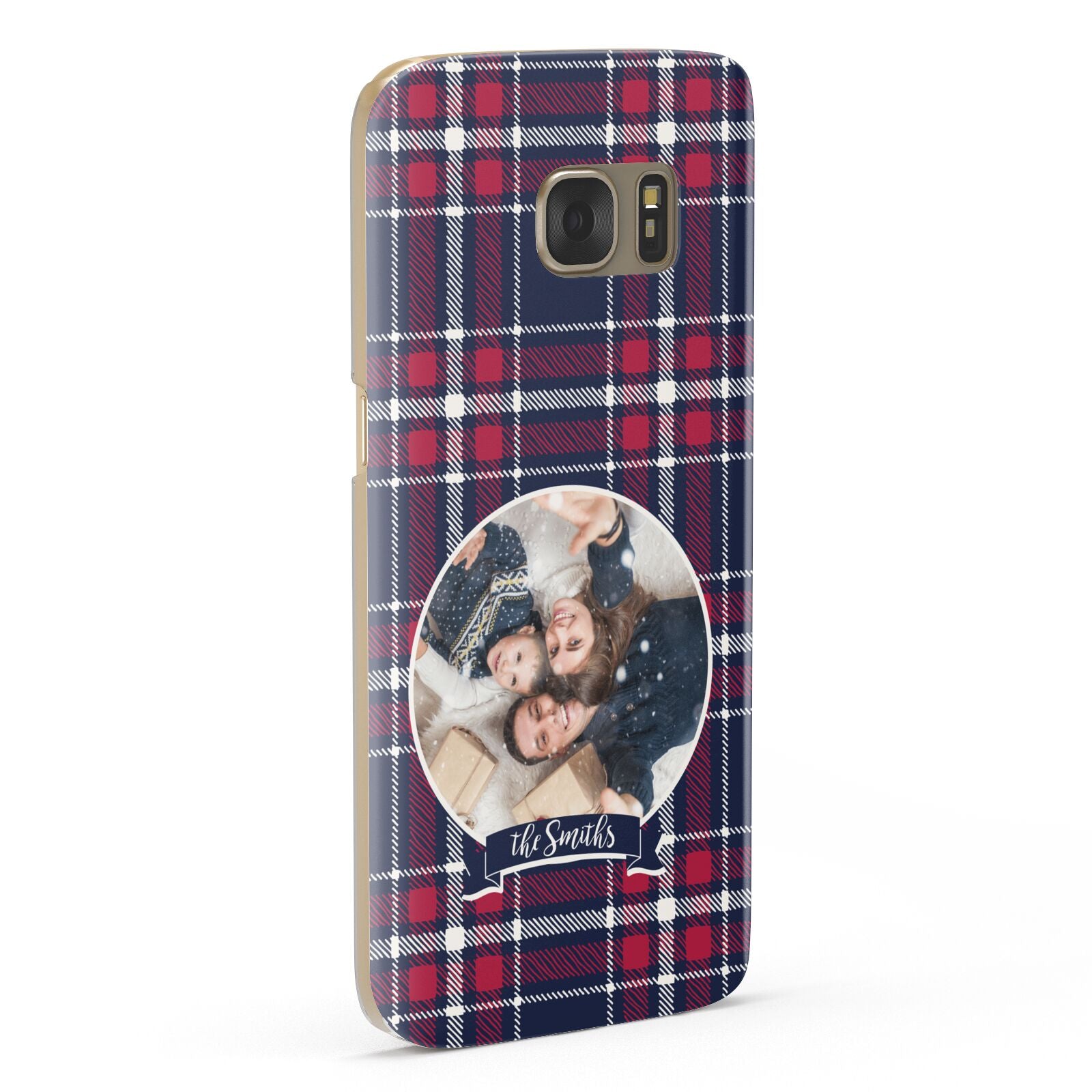 Tartan Christmas Photo Personalised Samsung Galaxy Case Fourty Five Degrees