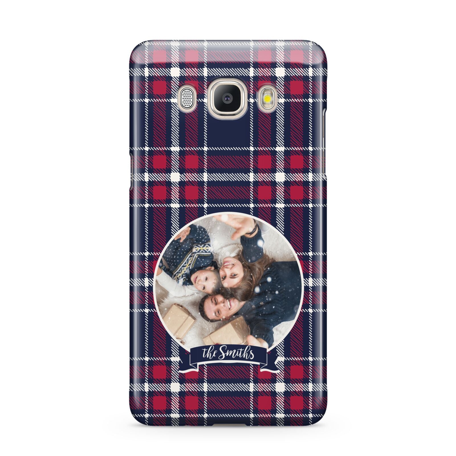 Tartan Christmas Photo Personalised Samsung Galaxy J5 2016 Case