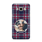 Tartan Christmas Photo Personalised Samsung Galaxy J7 2016 Case on gold phone