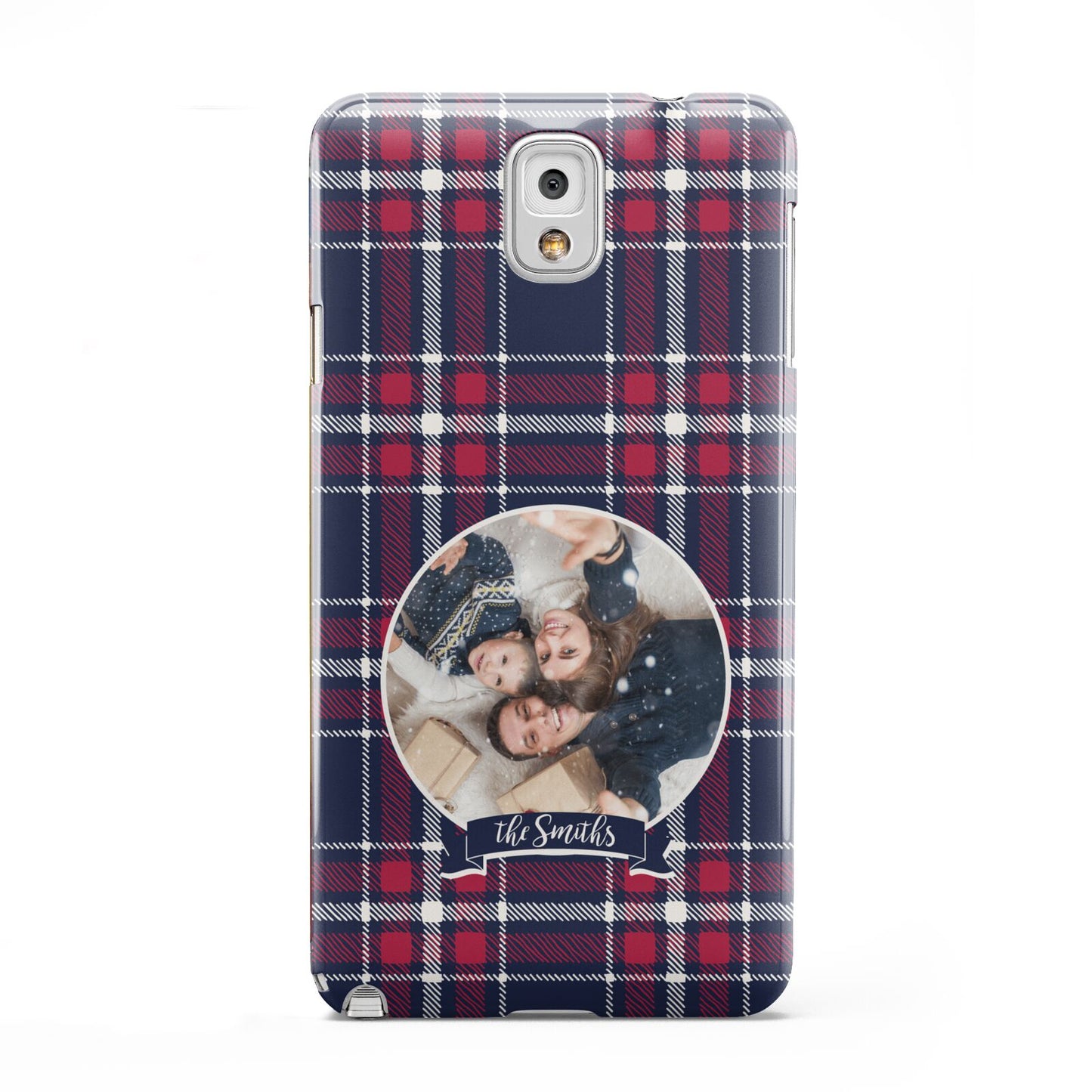 Tartan Christmas Photo Personalised Samsung Galaxy Note 3 Case