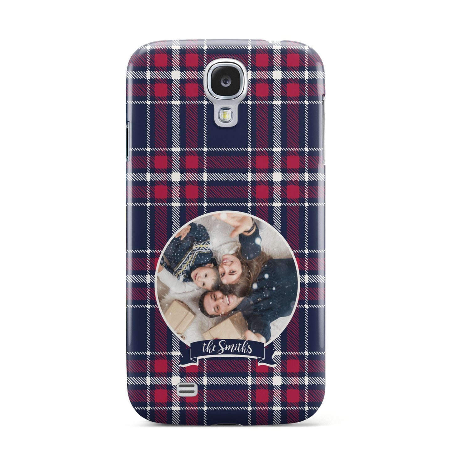 Tartan Christmas Photo Personalised Samsung Galaxy S4 Case
