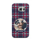 Tartan Christmas Photo Personalised Samsung Galaxy S6 Edge Case