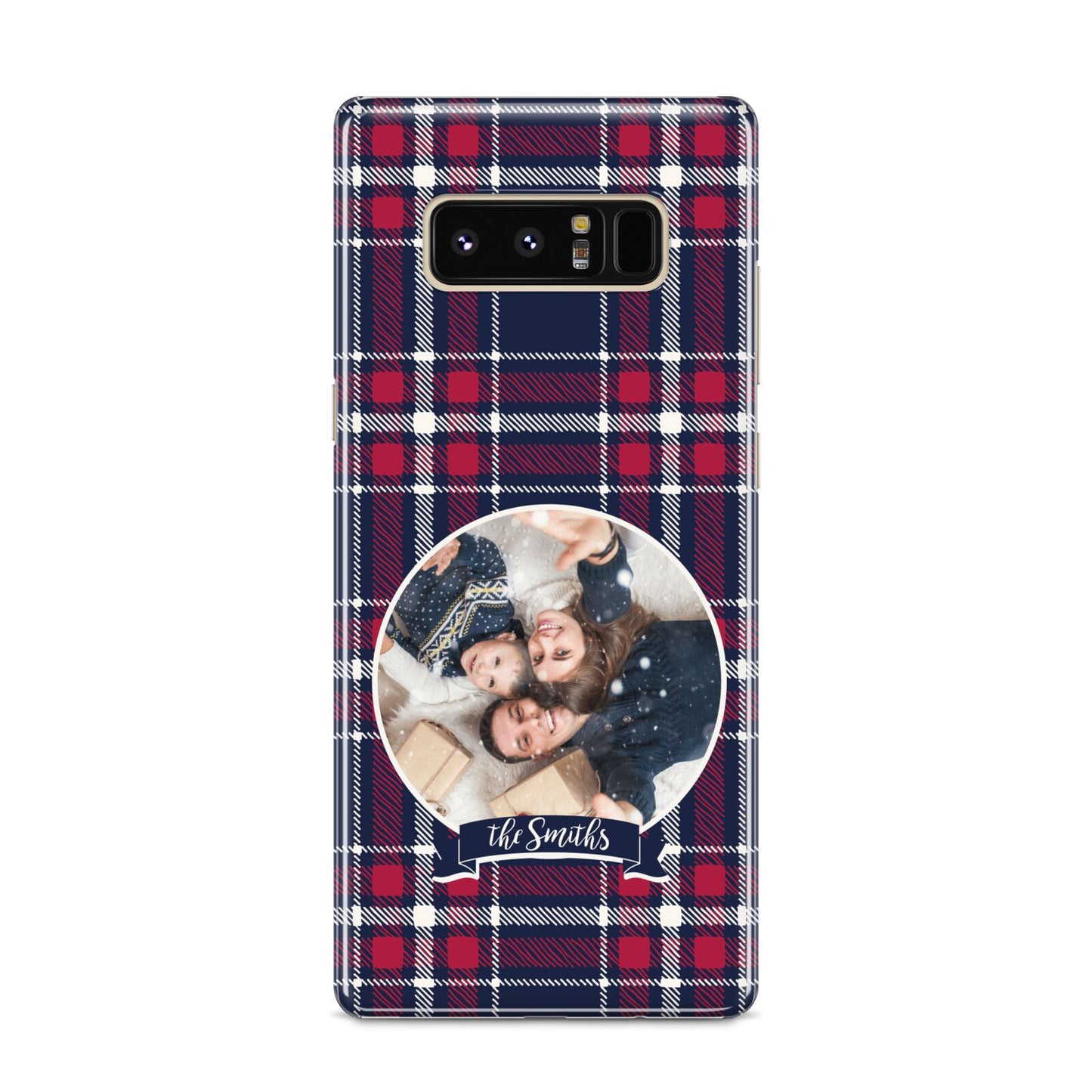 Tartan Christmas Photo Personalised Samsung Galaxy S8 Case