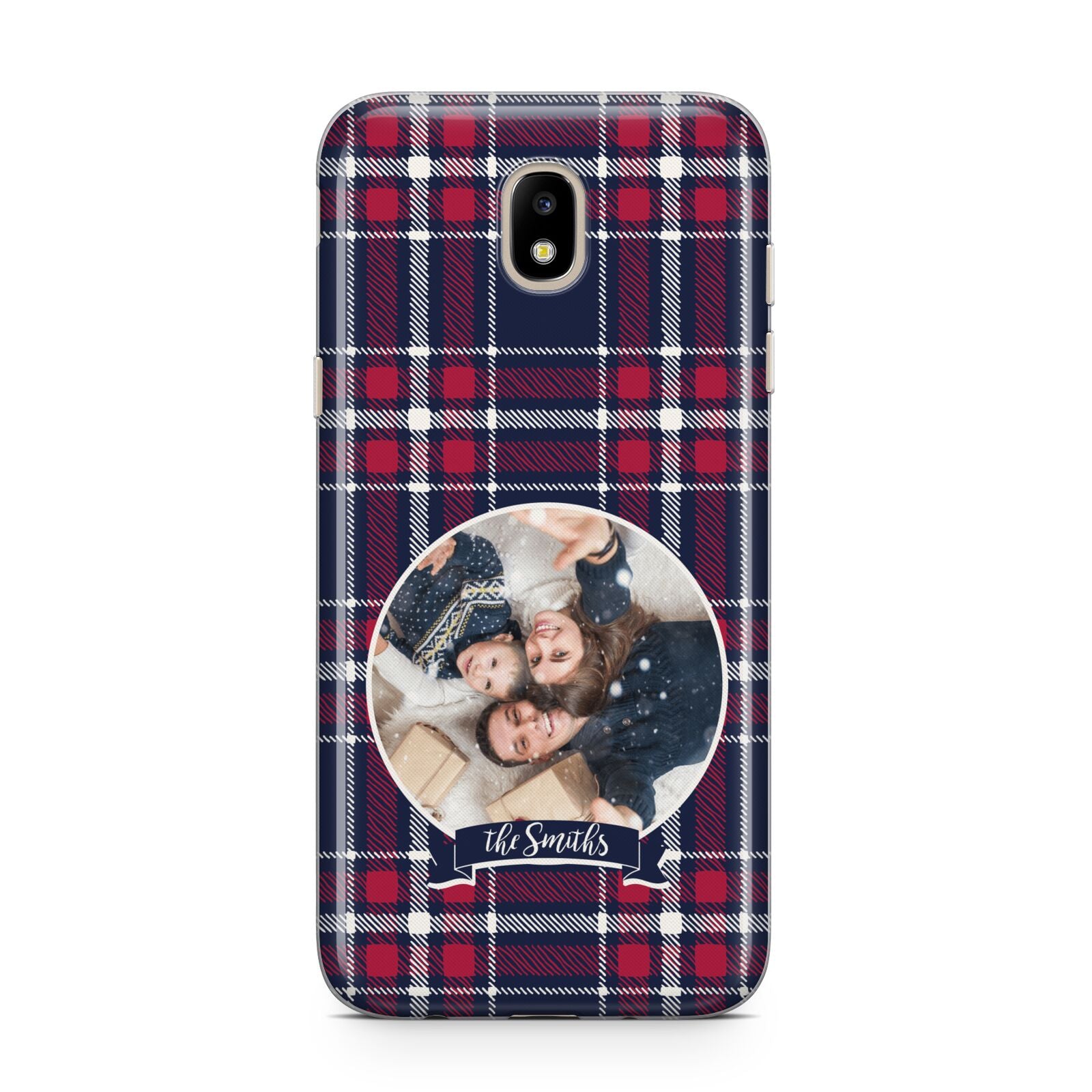 Tartan Christmas Photo Personalised Samsung J5 2017 Case