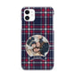 Tartan Christmas Photo Personalised iPhone 11 3D Snap Case