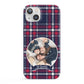 Tartan Christmas Photo Personalised iPhone 13 Full Wrap 3D Snap Case