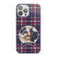 Tartan Christmas Photo Personalised iPhone 13 Pro Max TPU Impact Case with White Edges