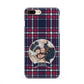 Tartan Christmas Photo Personalised iPhone 8 Plus 3D Snap Case on Gold Phone