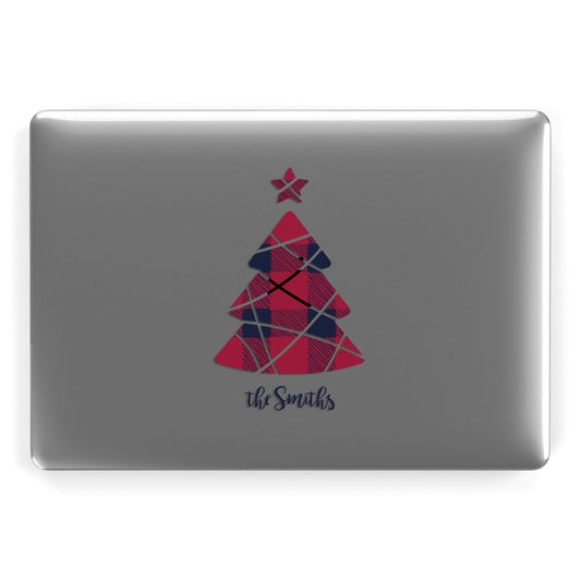 Tartan Christmas Tree Personalised Apple MacBook Case