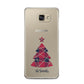 Tartan Christmas Tree Personalised Samsung Galaxy A5 2016 Case on gold phone