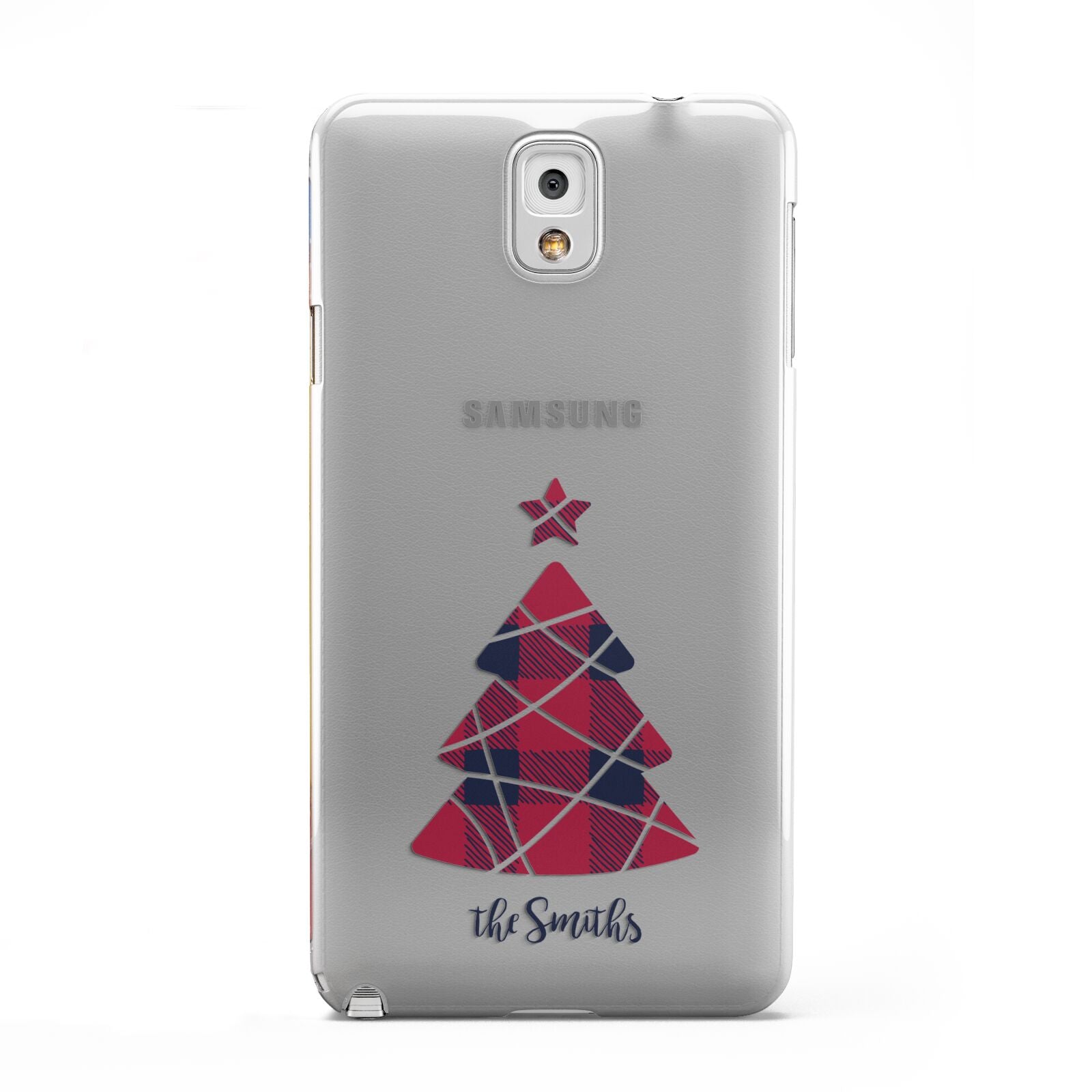 Tartan Christmas Tree Personalised Samsung Galaxy Note 3 Case