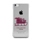 Tartan Santa Sleigh Personalised Surname Apple iPhone 5c Case