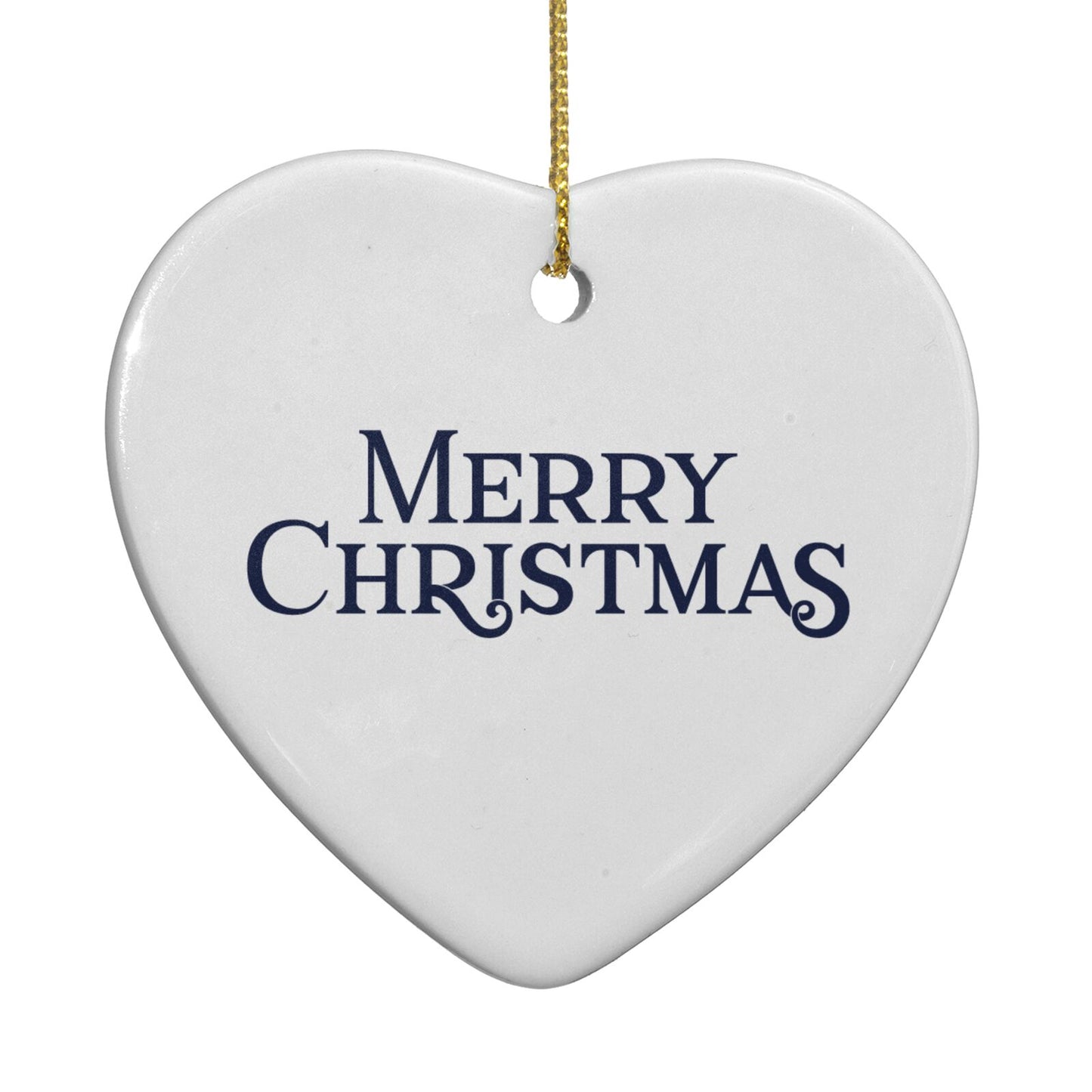 Tartan Santa Sleigh Personalised Surname Heart Decoration Back Image