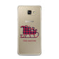 Tartan Santa Sleigh Personalised Surname Samsung Galaxy A7 2016 Case on gold phone