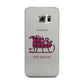 Tartan Santa Sleigh Personalised Surname Samsung Galaxy S6 Edge Case