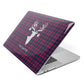 Tartan Stag Personalised Family Name Apple MacBook Case Side View