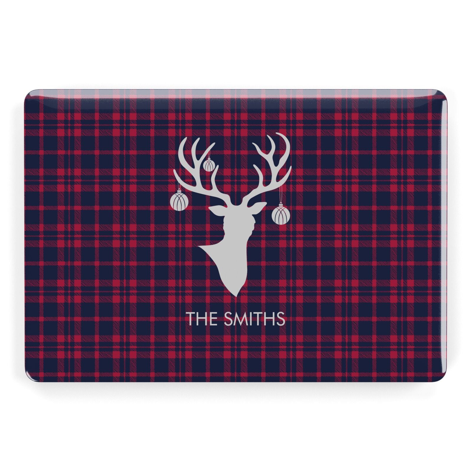 Tartan Stag Personalised Family Name Apple MacBook Case