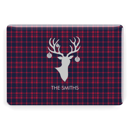 Tartan Stag Personalised Family Name Apple MacBook Case