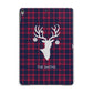 Tartan Stag Personalised Family Name Apple iPad Grey Case