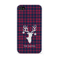 Tartan Stag Personalised Family Name Apple iPhone 4s Case
