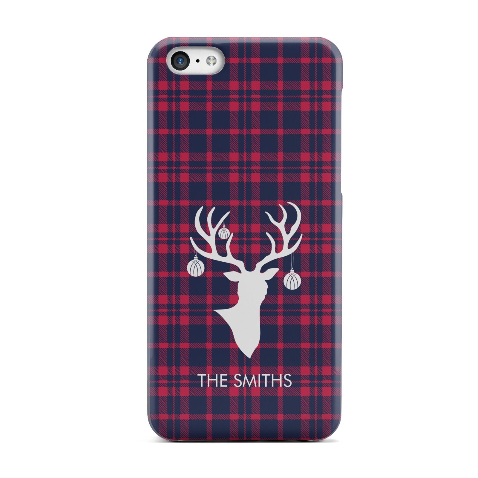 Tartan Stag Personalised Family Name Apple iPhone 5c Case
