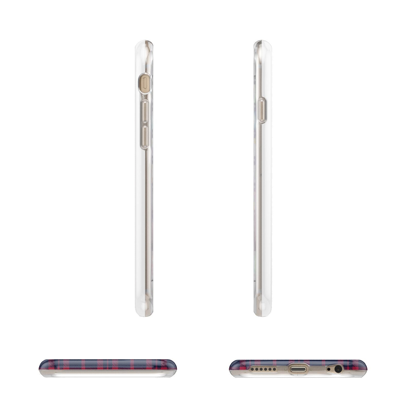 Tartan Stag Personalised Family Name Apple iPhone 6 3D Wrap Tough Case Alternative Image Angles