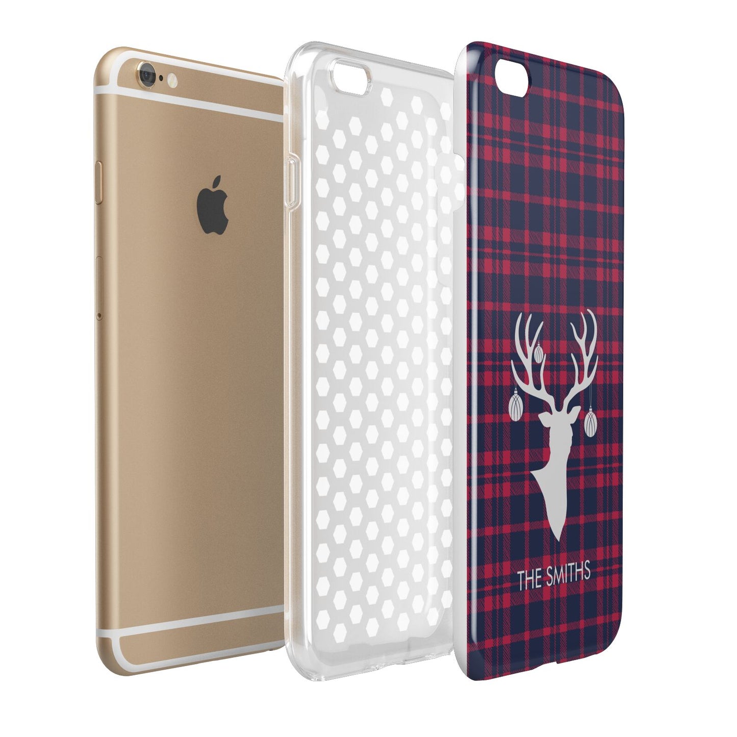 Tartan Stag Personalised Family Name Apple iPhone 6 Plus 3D Tough Case Expand Detail Image
