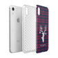 Tartan Stag Personalised Family Name Apple iPhone XR White 3D Tough Case Expanded view