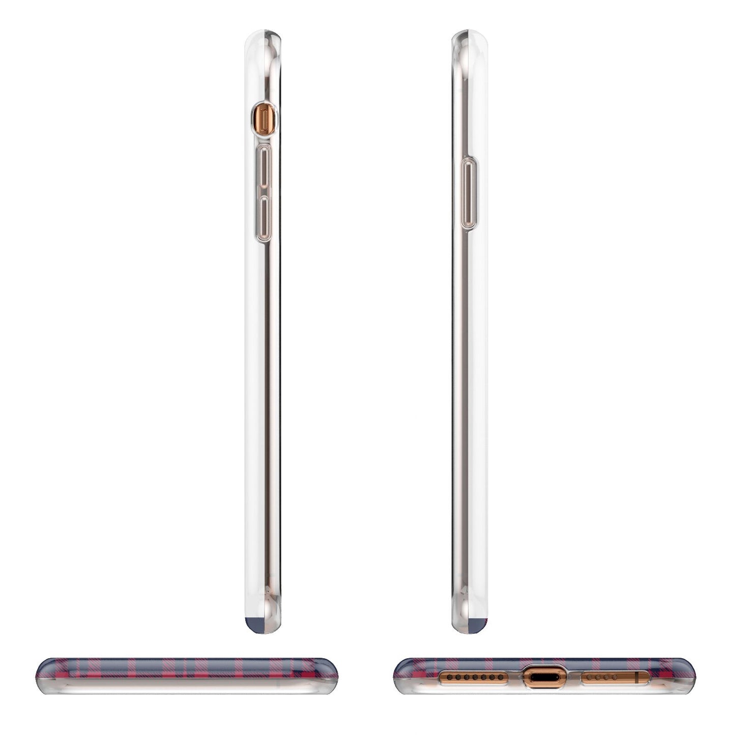 Tartan Stag Personalised Family Name Apple iPhone XS Max 3D Wrap Tough Case Alternative Image Angles