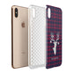 Tartan Stag Personalised Family Name Apple iPhone Xs Max 3D Tough Case Expanded View
