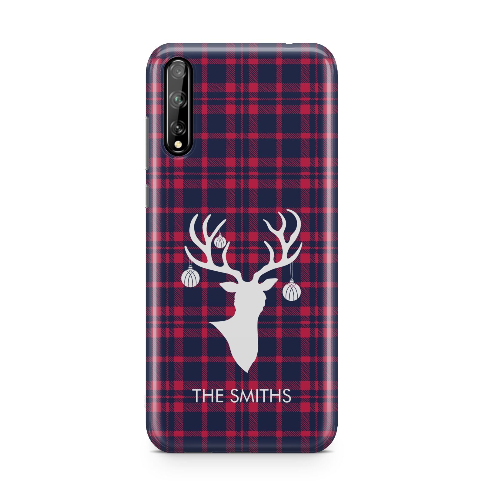 Tartan Stag Personalised Family Name Huawei Enjoy 10s Phone Case